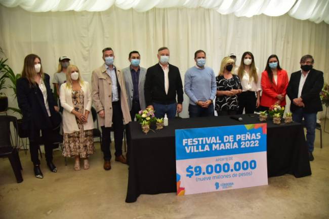 El Festival Internacional de Peñas recibió 9 millones de pesos de la Provincia