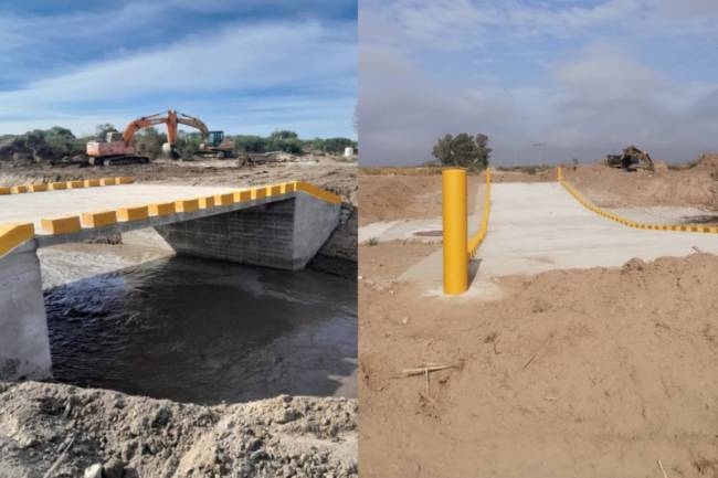 En Tegua-Chazón, finalizó la construcción de un puente y un vado 