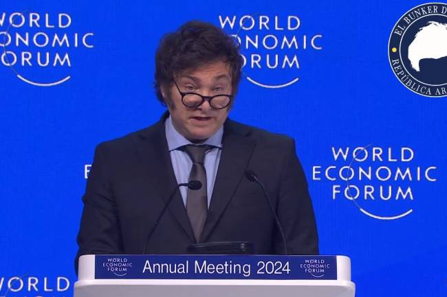 Fuerte disertación de Javier Milei en el Foro de Davos