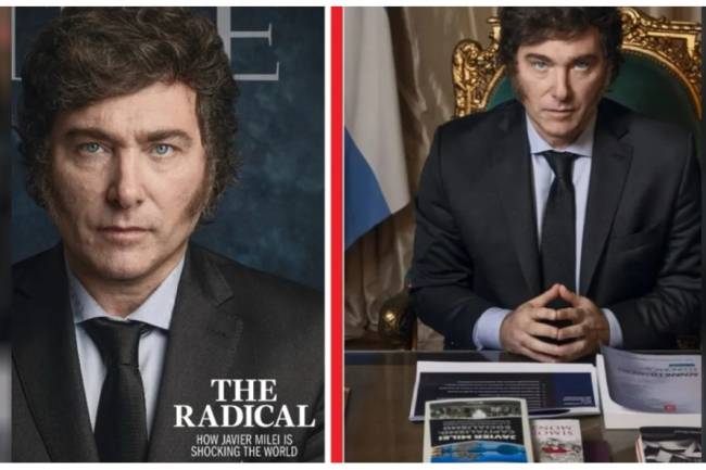 “El Radical”: Milei en la portada de la revista Time