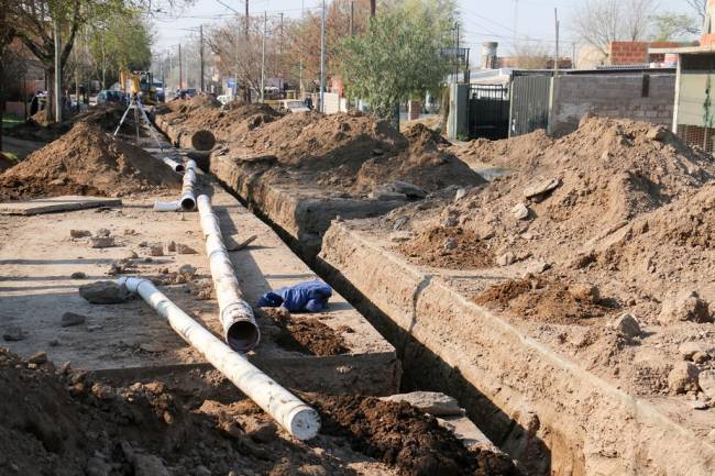 Río Cuarto: avanza a buen ritmo la obra de desagües cloacales en barrio Las Delicias