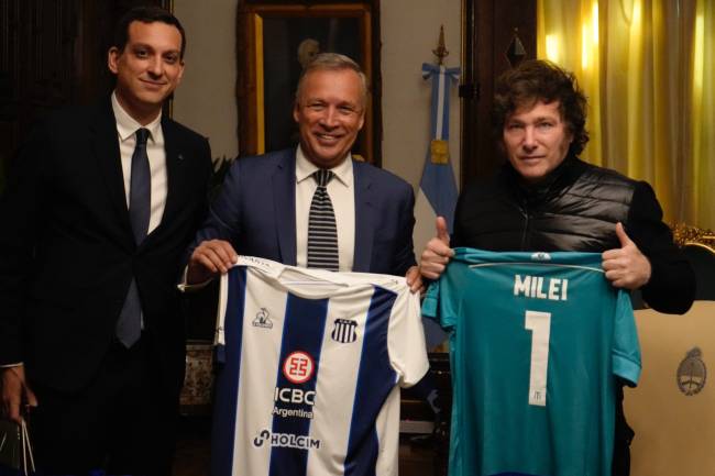 El presidente Milei recibió al presidente de Talleres, Andrés Fassi