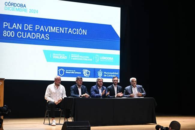 Llaryora y Passerini firmaron un convenio para poner en marcha un plan de pavimentación de 800 cuadras 