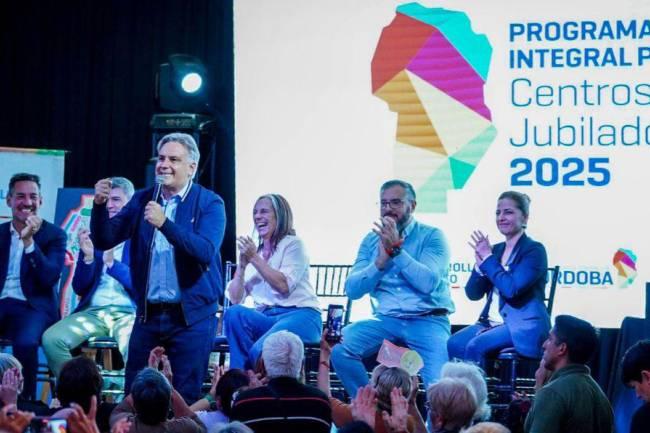 Llaryora lanzó Programa de Fortalecimiento a Centros de Jubilados