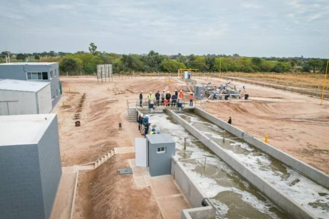 Avanza la red cloacal en Miramar con una planta modelo y obras estratégicas