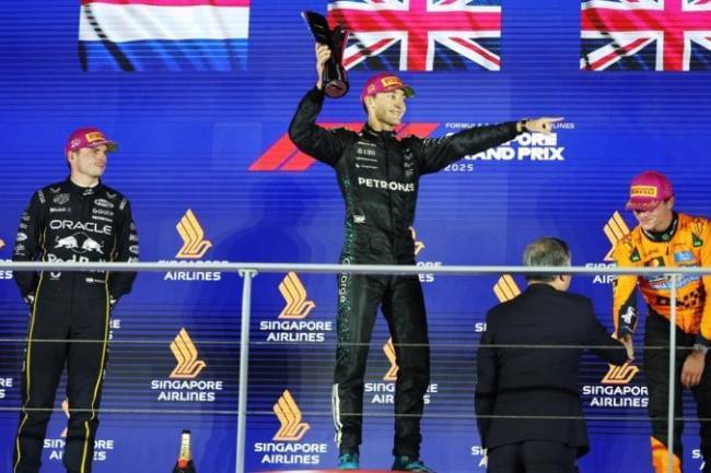 GP DE SINGAPUR DE F1: RUSSELL GANÓ Y MC LAREN YA ES CAMPEÓN