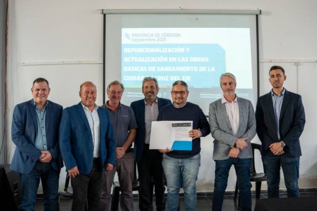 Cruz del Eje: Licitaron obra millonaria para mejorar saneamiento y agua potable