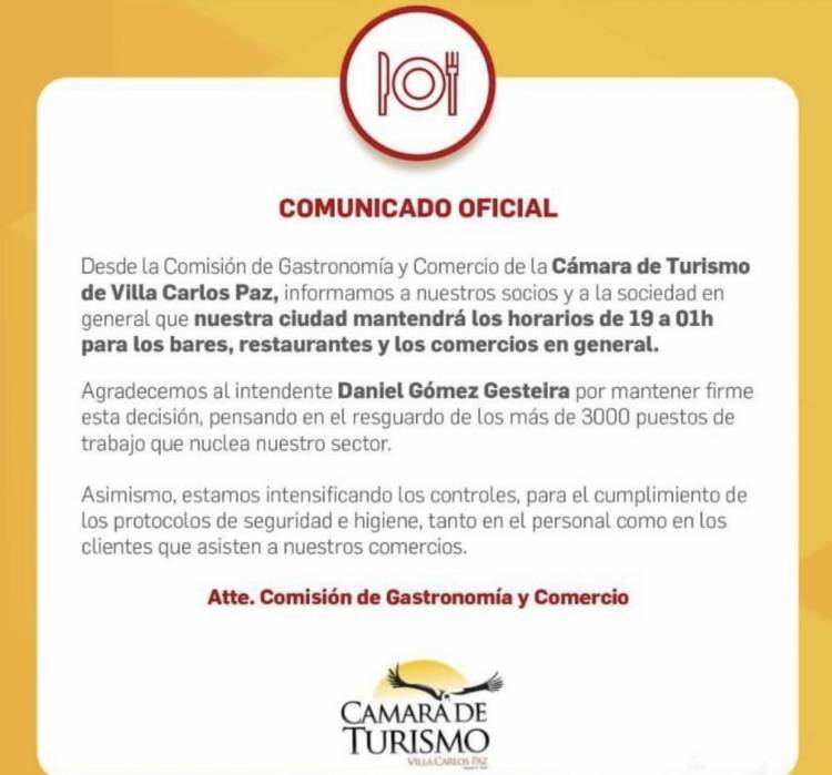 Carlos Paz se niega a restringir su noche