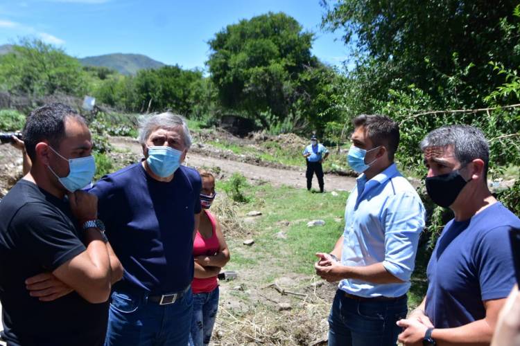 Tormentas en Punilla: Massei y Torres visitaron la zona afectada
