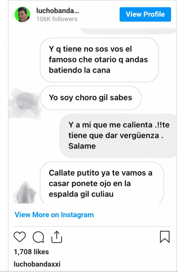 Lucho Castro fue amenazado por redes sociales.