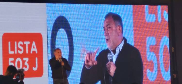 Luis Juez en el acto de cierre de Cambiando Juntos en Río Cuarto