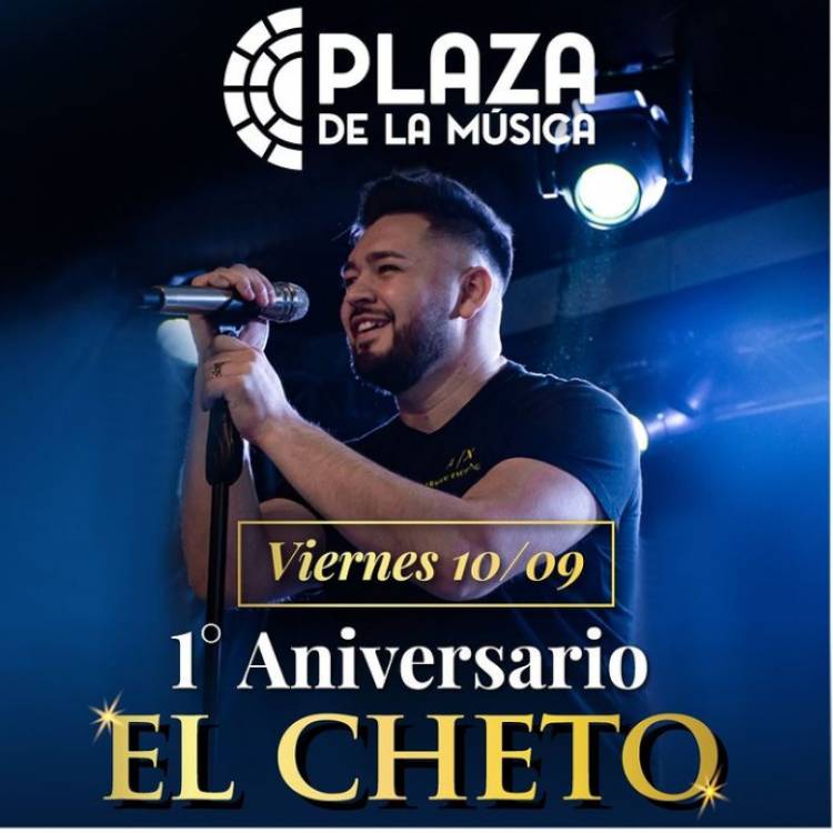 El Cheto del cuarteto, festeja su primer aniversario en Plaza de la Música.