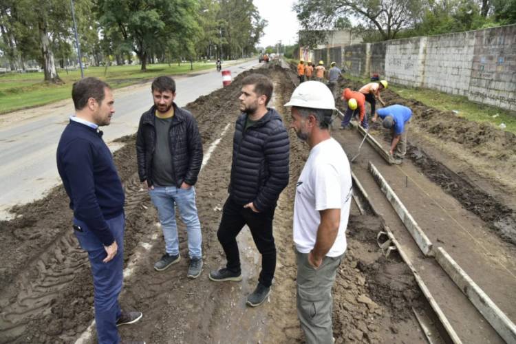 Continúan avanzando las obras que facilitarán la circulación del tránsito en el acceso norte a Villa María