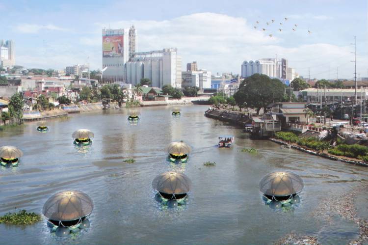 Medusas artificiales gigantes para cultivar alimentos y descontaminar el agua