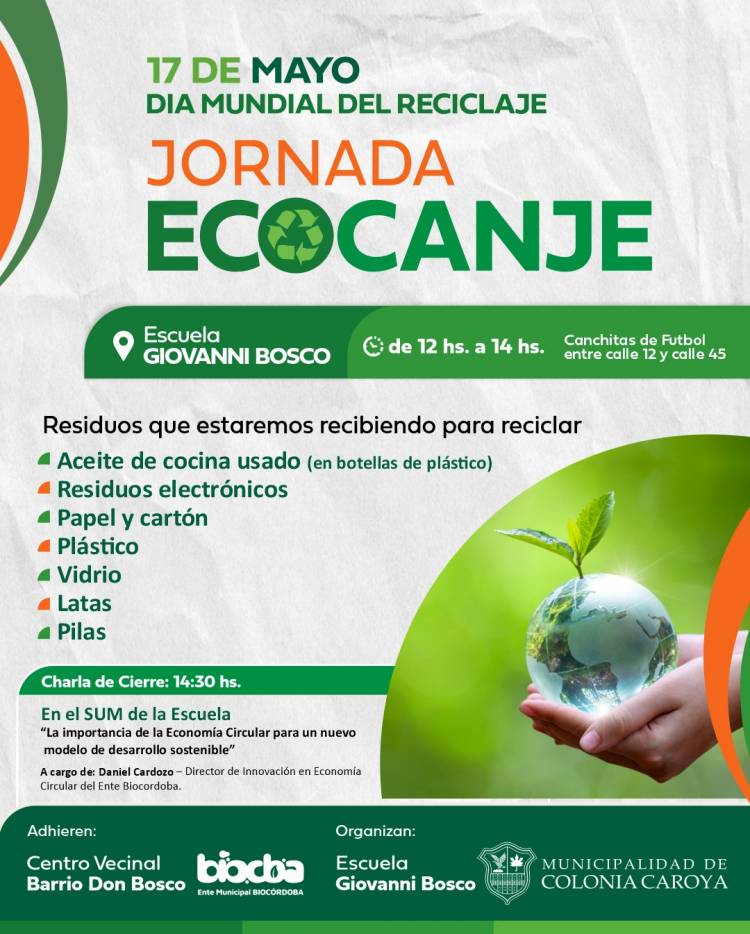 Colonia Caroya: Jornada de Eco Canje