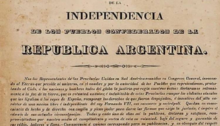 Recuperaron un documento original de la declaración de la Independencia de 1816