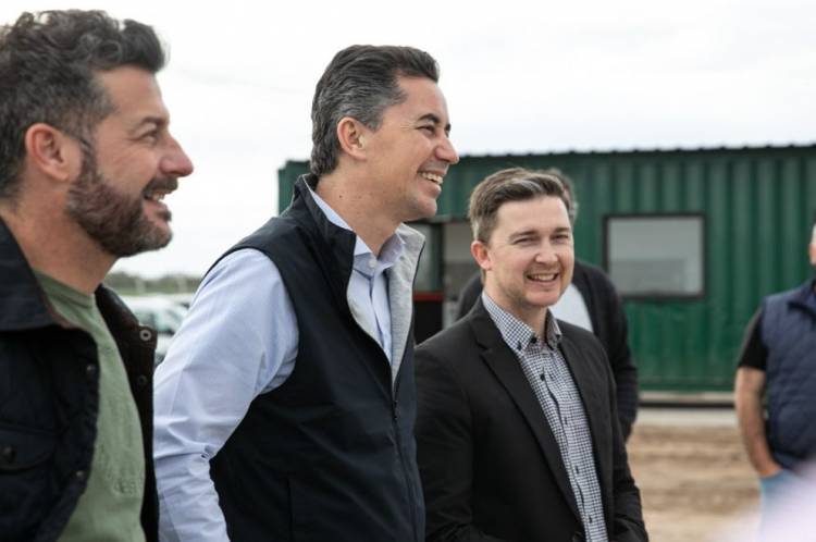 Manuel Calvo visitó Bell Ville para supervisar el avance de la nueva estación transformadora de energía 