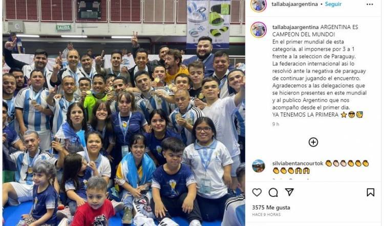 Mundial de Fútbol de Talla Baja: Argentina Campeón