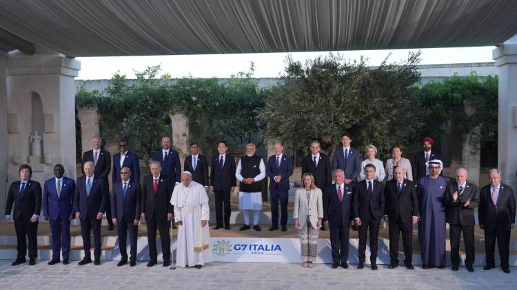 El presidente Milei participa del G7 en Italia
