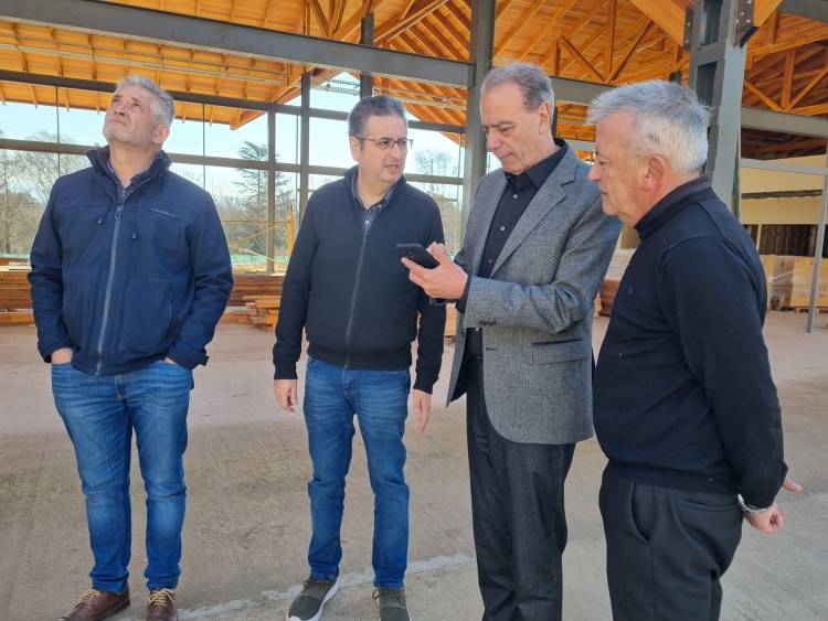 Brandán visitó obras en Villa General Belgrano 