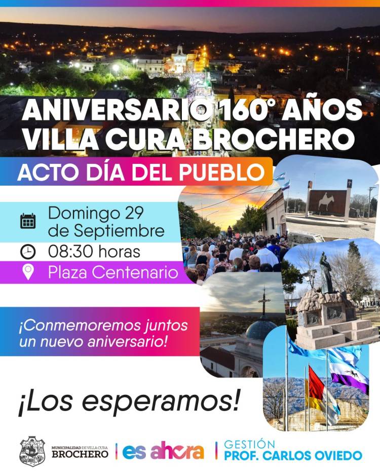 Se viene el 160° Aniversario de Villa Cura Brochero