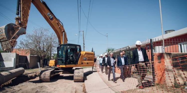 Passerini supervisó los trabajos finales de la obra en el Colector Cloacal Sureste 