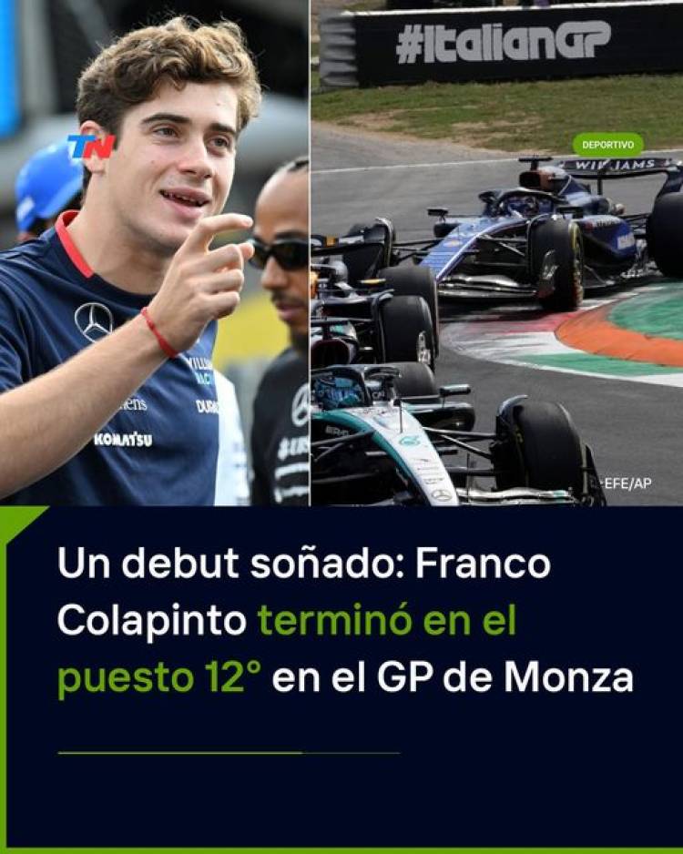 El domingo en F1 se vuelve a presentar Colapinto