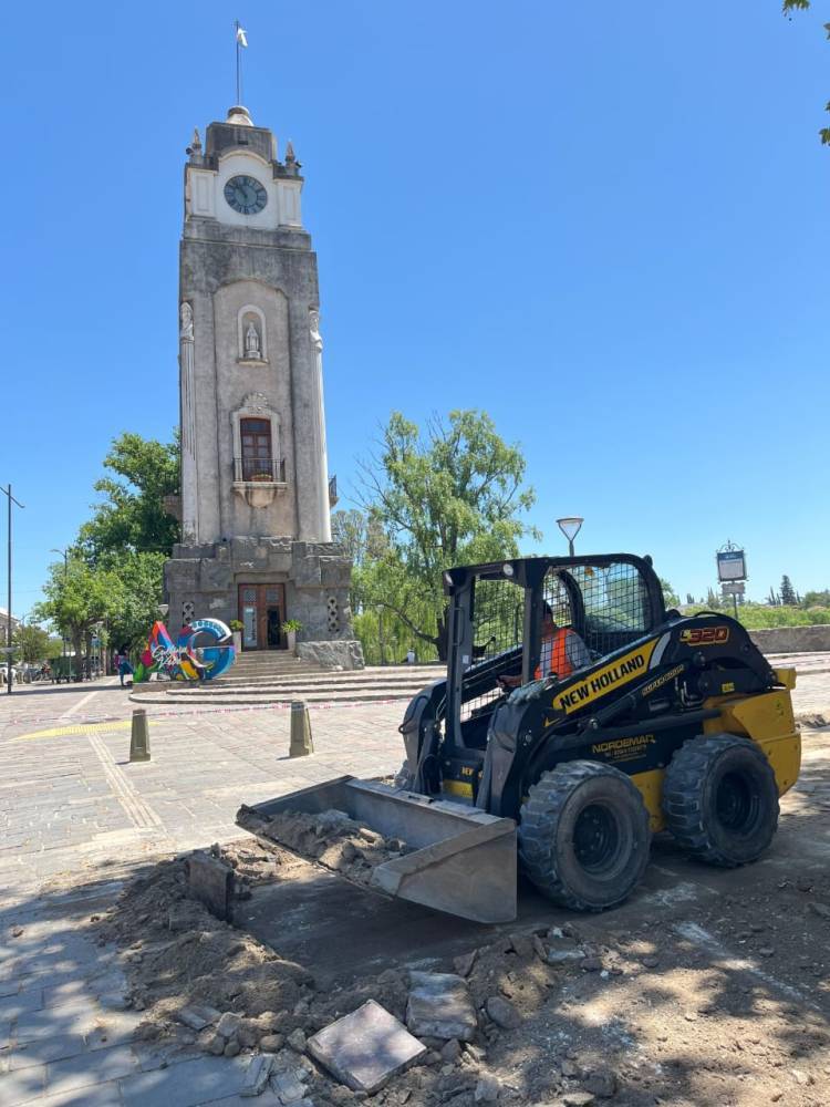 Comenzaron las obras de renovación del casco céntrico de Alta Gracia