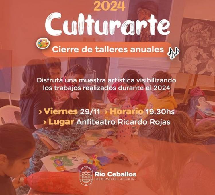 Río Ceballos: CULTURARTE - Cierre de talleres anuales.