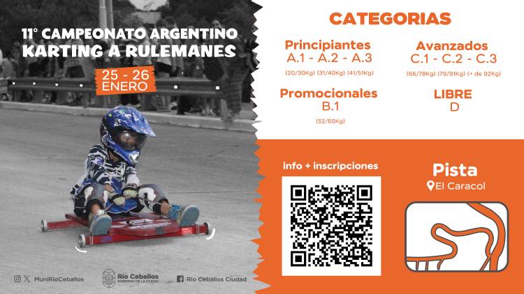 Vuelve el Karting a Rulemanes en Río Ceballos: 11° Campeonato Argentino