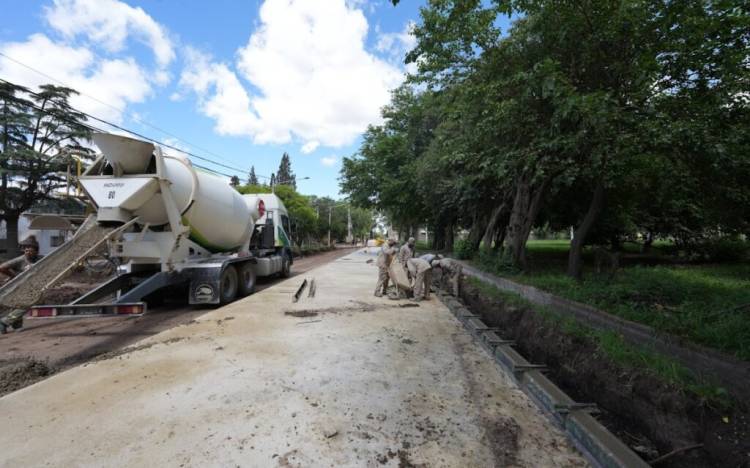 Gran avance de la obra del acceso norte en Colonia Caroya