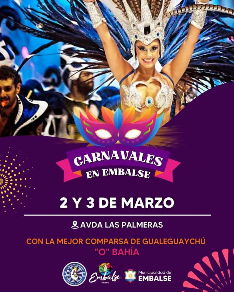 Embalse se prepara para vivir el Carnaval con una puesta en escena que será única