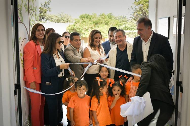 Prunotto y Ferreyra inauguraron una nueva sala de 3 años en Villa Quilino