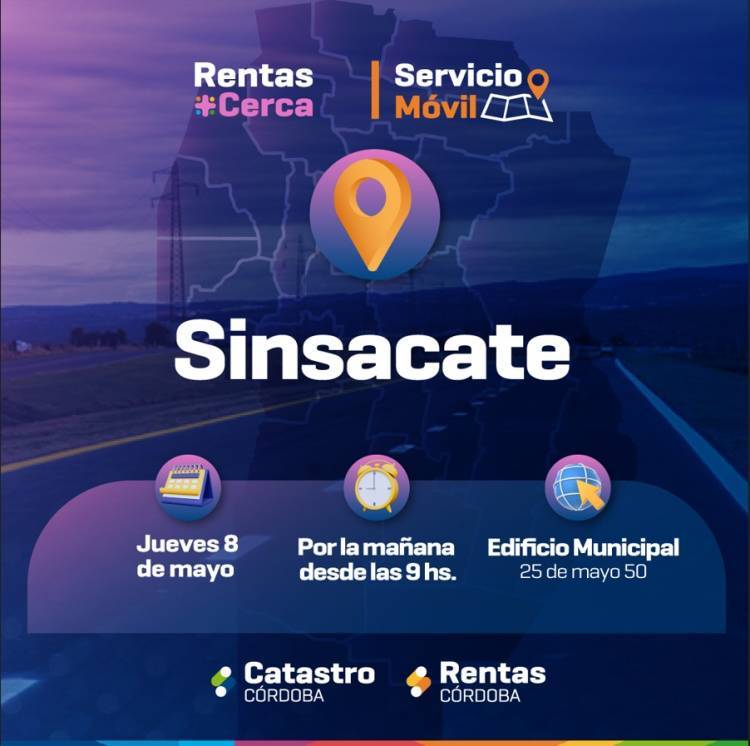 Sinsacate: el servicio móvil de Catastro y Rentas atenderá a los vecinos